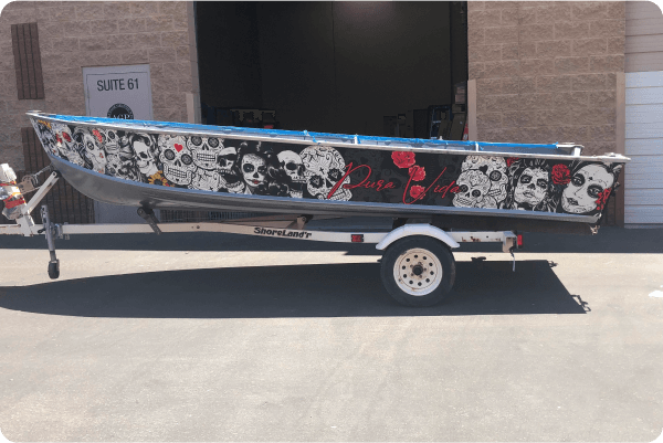 Boat Wrapped With Sugar Skulls