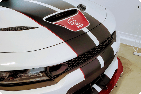 Sports Car Wrap With Stripes